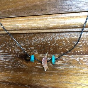 Boho Bird & Turquoise Necklace